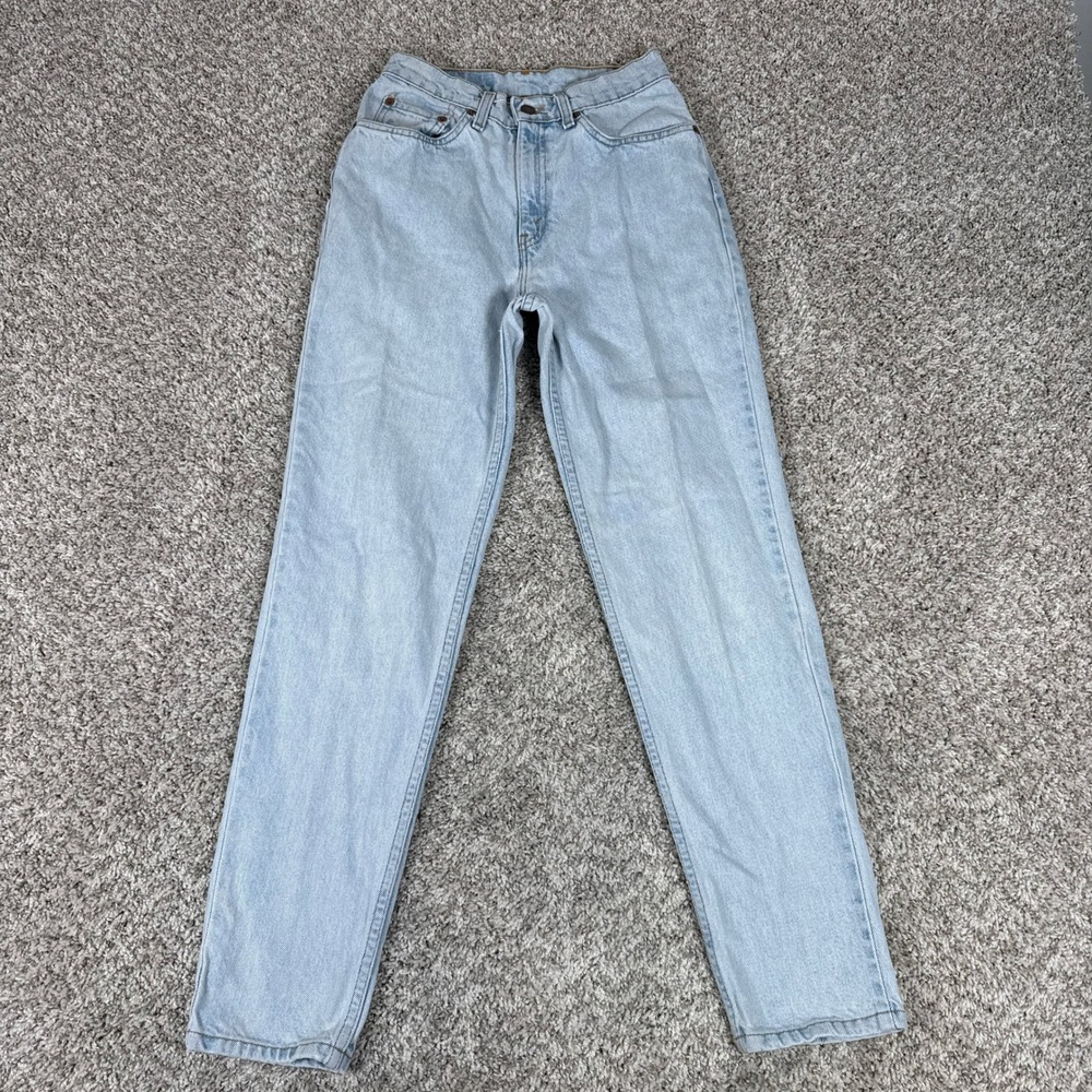 Vintage Levis 512 Jeans Womens 7 Short Juniors Light Wash USA Slim Fit Tapered